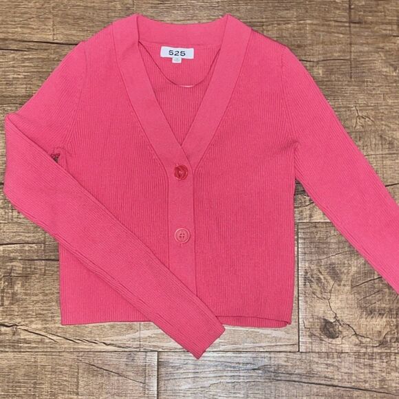 NEW Revolve 525 button up cardigan hot pink - Picture 2 of 3